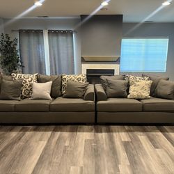 2 Piece Couch Grey 