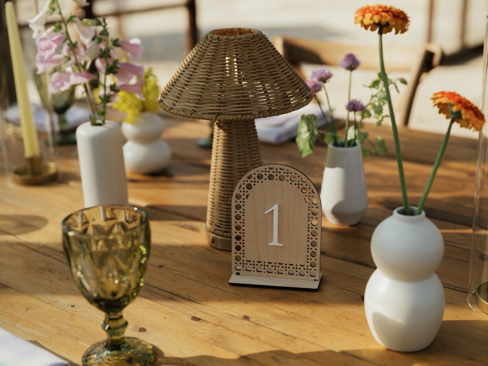 Arch Wood Table Numbers