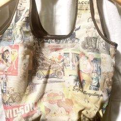 Harley Davidson Vintage Fabric Shoulder Bag