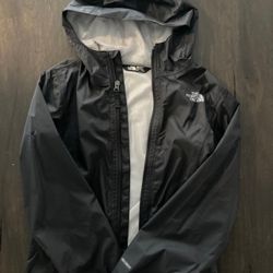 size m (10-12) North face girls rain jacket