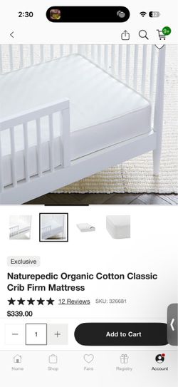 Naturepedic Organic Cotton Classic Crib Firm Mattress