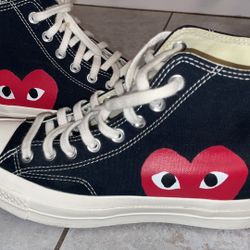 Cdg Red Heart Converse