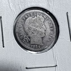1909 silver Barbra Dime
