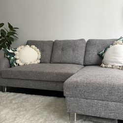 88” Couch with Chaise Lounge - Sleeper Sofa