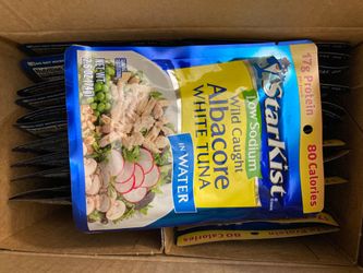 Albacore White Tuna in Water, Low Sodium, 2.6 oz Pouch 24 Pack