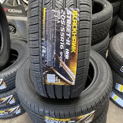 New Set Tires Size 205/55/16 BLACKHAWK