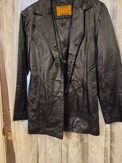 Monte Carlo Black Leather Jacket Size M