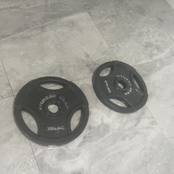 New Pair Of 25lb Olympic Weight Plates Total 50lb
