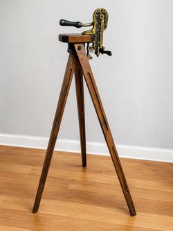 VINTAGE ESTATE / ROGAR WINE BOTTLE OPENER WITH WOOD TRIPOD STAND  $225 OBO
