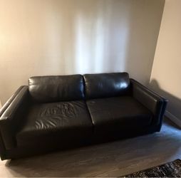Black Leather Sofa