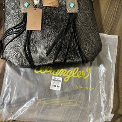 Wrangler Cowhide Tote Crossbody Bag