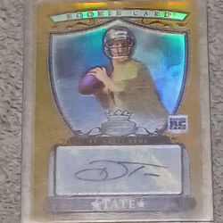 Drew Tate Gold Rookie Autograph Signed 2007 Rams Bowman Sterling