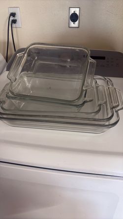 Clear Glass Baking Dishes Set of 5