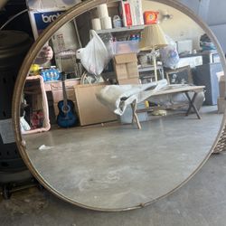 Large Round Antique Mirrior 