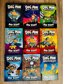 Dog Man Books - Set of 9 Books, Like New