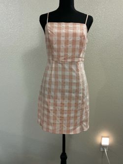 Böhme Pink Plaid Mini Dress
