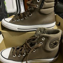 Practically New - Converse Kids' Leather Chuck Taylor All Star Berkshire Boot HighTop