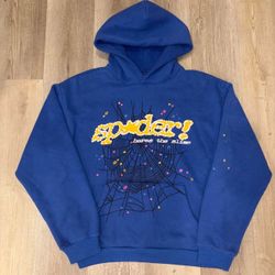 Sp5der Royal Blue Hoodie