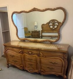 French Provincial Dresser with Mirror