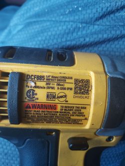 Dewalt 1/4 20v impact drill and 20v 2ah battery