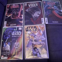5 different Star Wars Comics All autographed with COA all 5 $100