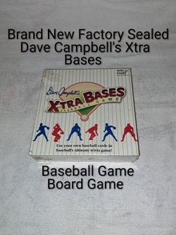 Brand New Factory Sealed Dave Campbell's Xtra Bases Baseball Trivia Challenge Board Game
