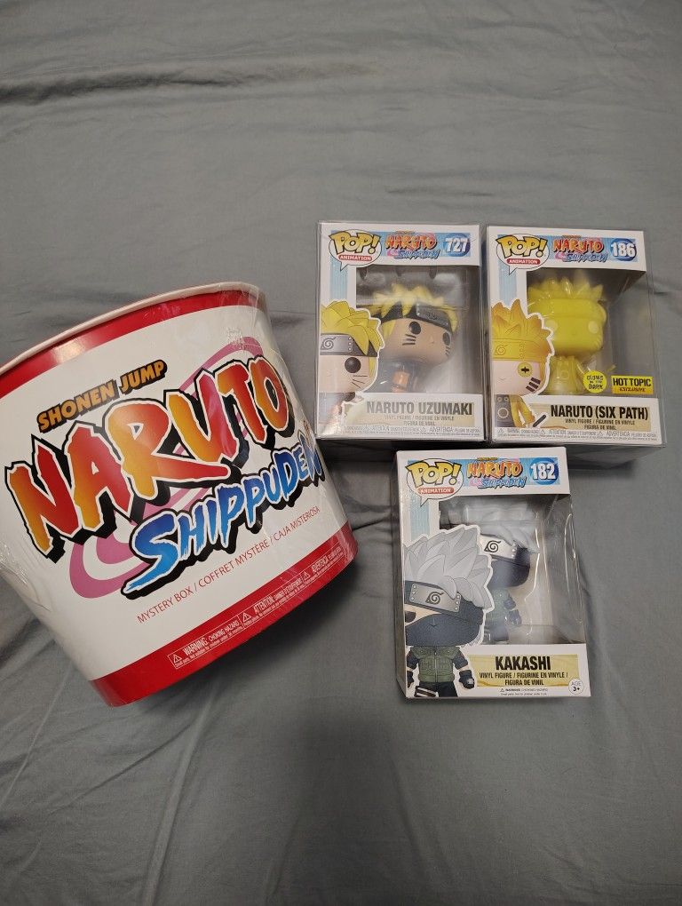Naruto Shippuden Funko Pop Lot Ramen Bundle Kakashi