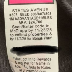 State Avenue - McDonald’s Monopoly