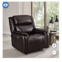 Barcalounger Bryson Leather Power Rocker Recliner with Power Adjustable Headrest