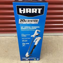 HART 20-Volt 10-inch String Trimmer/Bazooka Blower Combo Kit