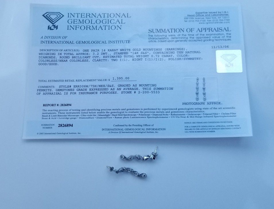 Gold Diamond earrings