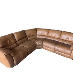 Italian Leather Sectional Couch