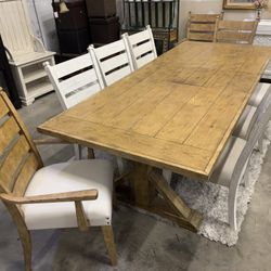 Klaussner Furniture Coming Home Rectangular Table with 9 Chairs - by Trisha Yearwood 