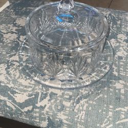 Glass Cake Plate 