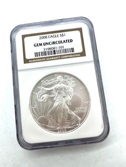 2008 Eagle S$1 GEM Uncirculated Walking Liberty Coin WMP020841
