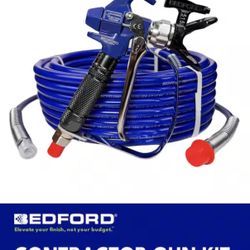 BEDFORD BP3600 Airless Paint Spray Gun Kit with 50 ft. x 1/4 in. Airless Whip Hose and Gun Filter