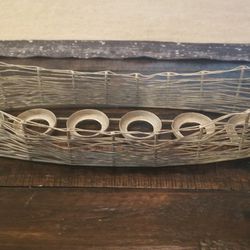 Boat Shaped, Wire Candle Holder