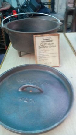 Cast Iron Dutch Oven with Lid and Handle