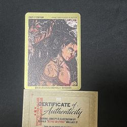 Attack On Titan Metal Trading Card