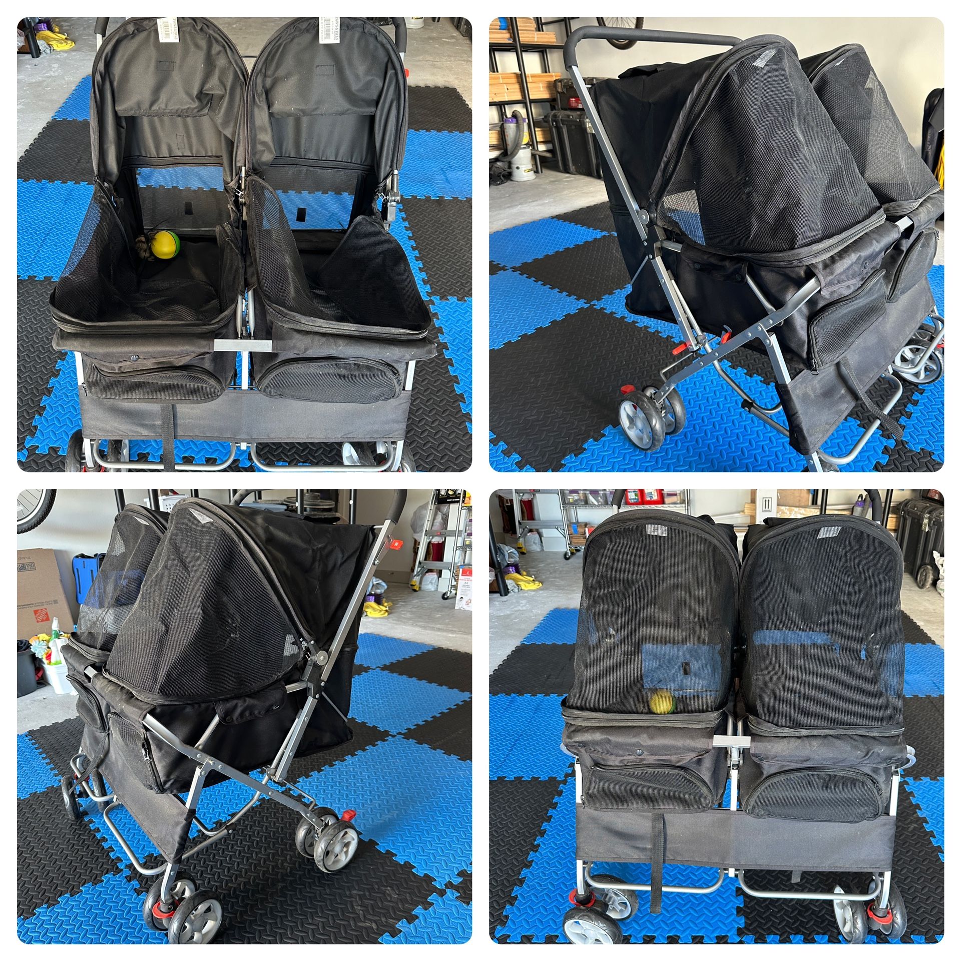 Double Pet Dog  Stroller