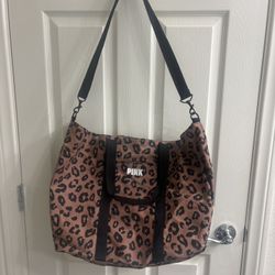 Victoria Secret PINK leopard Print Tote Bag (new)