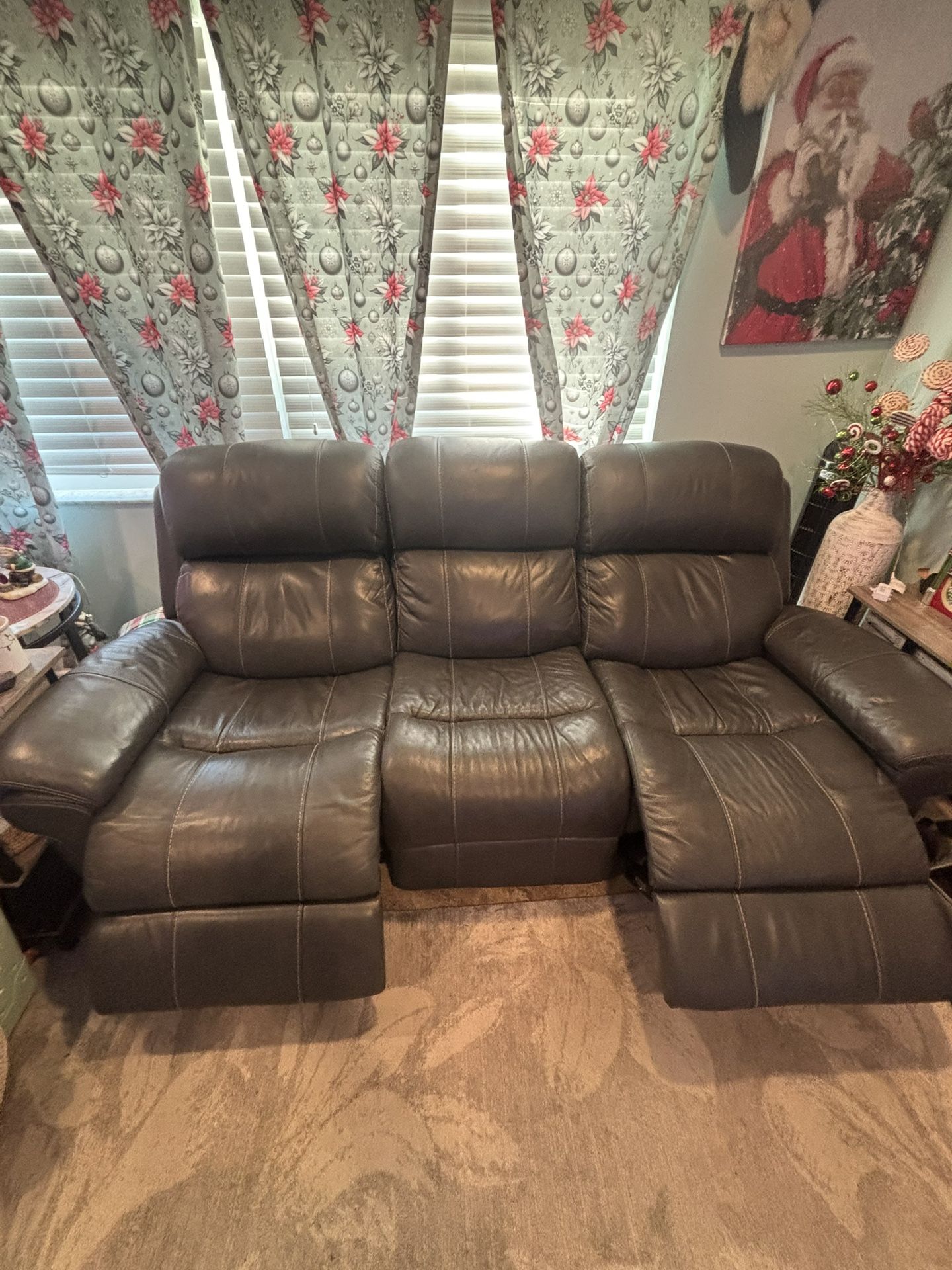 Dark Grey Power Reclining Sofa