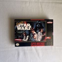 Super Star Wars (SNES, 1992) Complete in Box w/ Manual & Poster