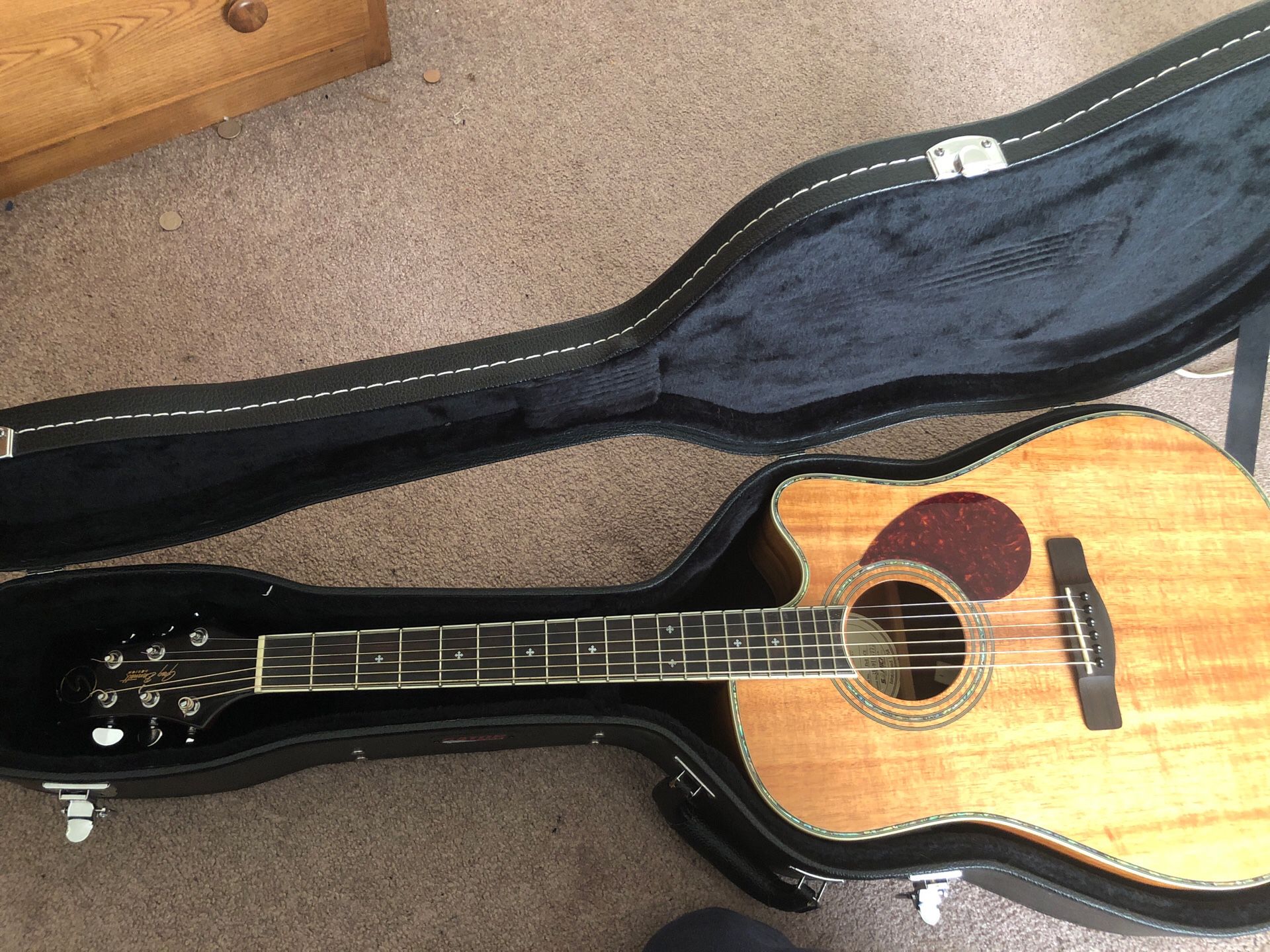Samick Acoustic/Electric guitar with Gator hard case