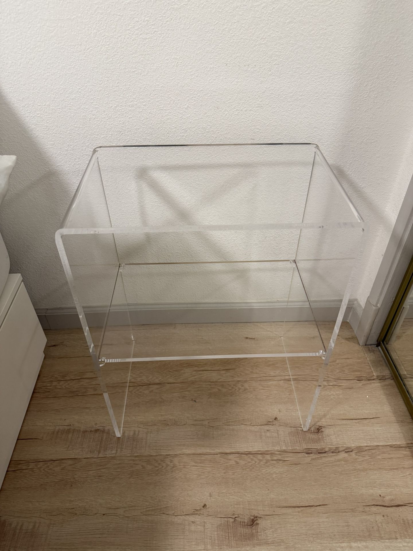 Clear Acrylic Nightstand / Side Table