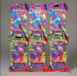 Pokemon TCG: Mega Evolution Phantasmal Flames Sleeved Booster Pack LOT OF 6