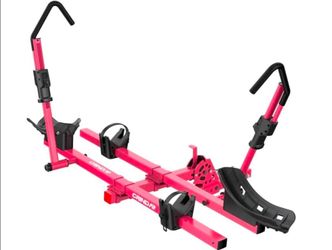 Crindar Wheel Mount Hitch Bike Rack, 2 Bikes, 2" Receiver Pink - HB-304PC-02