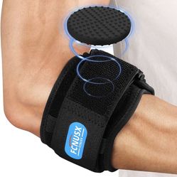Elbow Brace for Tendonitis & Tennis Elbow, Arm Strap for Pain Relief with Compression Pad, Golfers Compression Sleeve for Men & Women