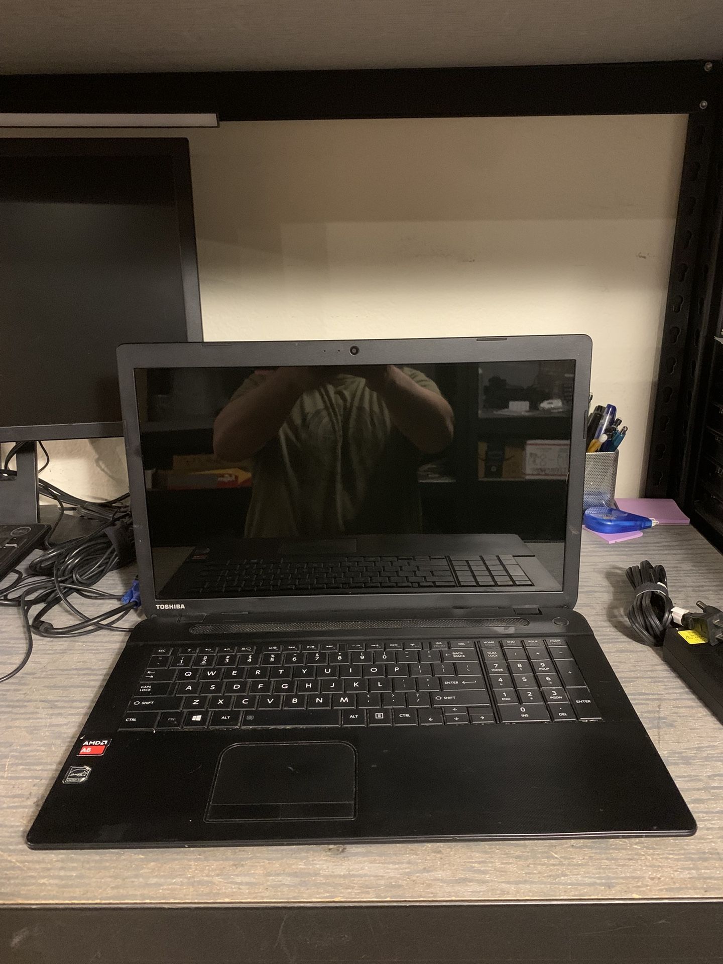 17 inch Quad Core Toshiba with HDMI, 16GB ram, 500GB SSD, and 1GB GPU