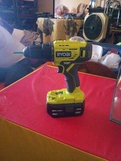 Ryobi 18 volt battery and drill